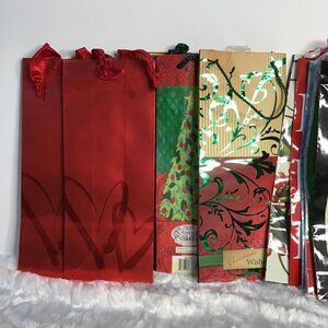 Wine Bottle Gift Bags (10) Total 13.25" Tall - New